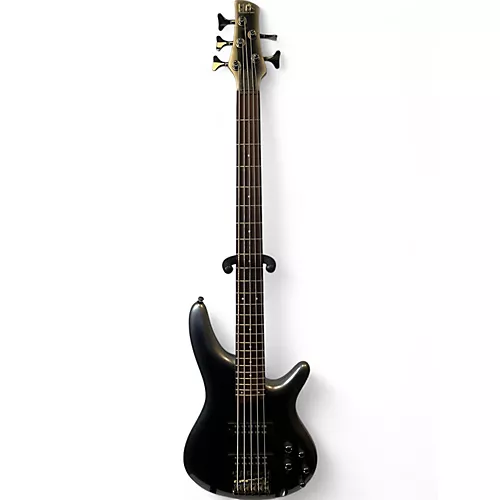 Used Ibanez SR305 5 String Black and Silver Electric Bass Guitar Black and Silver