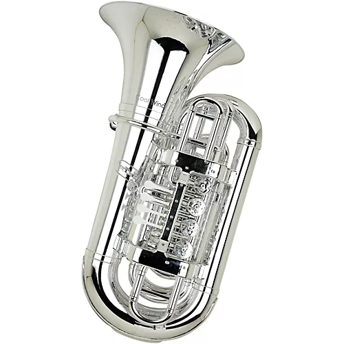 Cool Wind CTU-200 Metallic Series 4-Valve Plastic BBb Tuba Silver