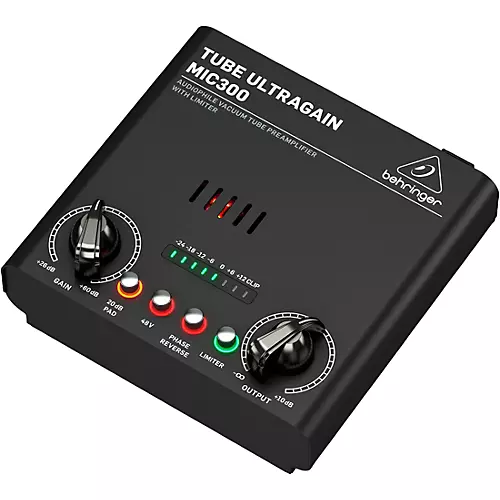 Behringer MIC300 Audiophile Vacuum Tube Preamplifier with Limiter