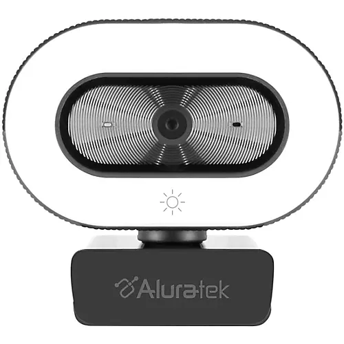 Aluratek 1080P USB Webcam w/Adjustable Lighting, Autofocus & Dual Mics