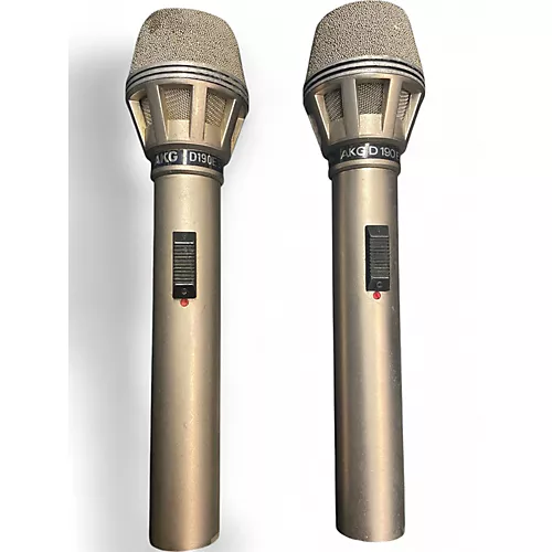 Used AKG D190ES STEREO MATCHED PAIR Dynamic Microphone