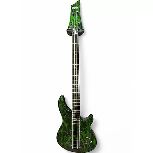 Used Schecter Guitar Research C4 SILVER MOUNTAIN TOXIC VENOM Electric Bass Guitar TOXIC VENOM