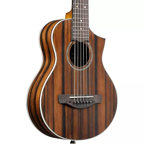 Ibanez EWP13DBO Exotic Wood Piccolo Acoustic Guitar Dark Brown Open Pore