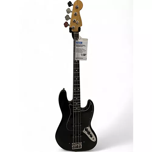 Used 2017 Fender American Professional Jazz Bass Black Electric Bass Guitar Black