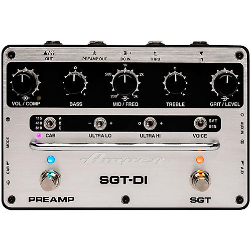 Ampeg SGT-DI All-in-One Bass Box Effects Pedal Black