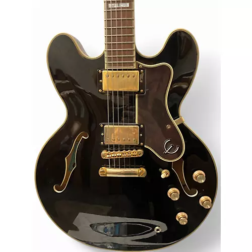 Used Epiphone Sheraton Black Hollow Body Electric Guitar Black