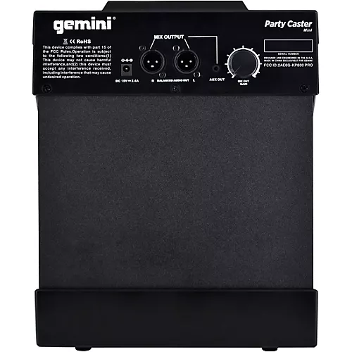 Open-Box Gemini Party Caster Mini Karaoke System With Handheld Wireless Microphone Condition 1 - Mint