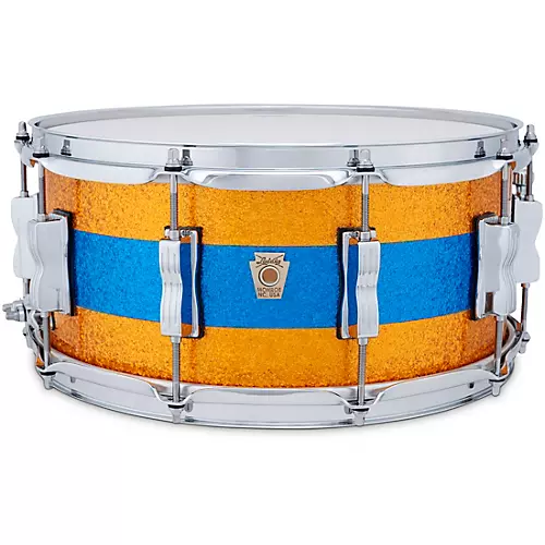 Ludwig Classic Maple Snare Drum 14 x 6.5 in. Gold/Blue Tri-Band