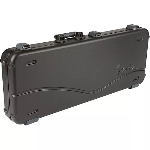 Fender Deluxe Molded ABS Strat/Tele Guitar Case Black Gray/Silver