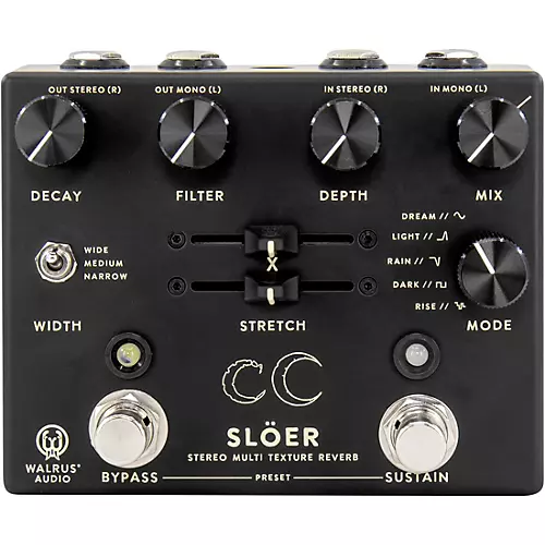 Walrus Audio SLOER Stereo Ambient Reverb Effects Pedal Black
