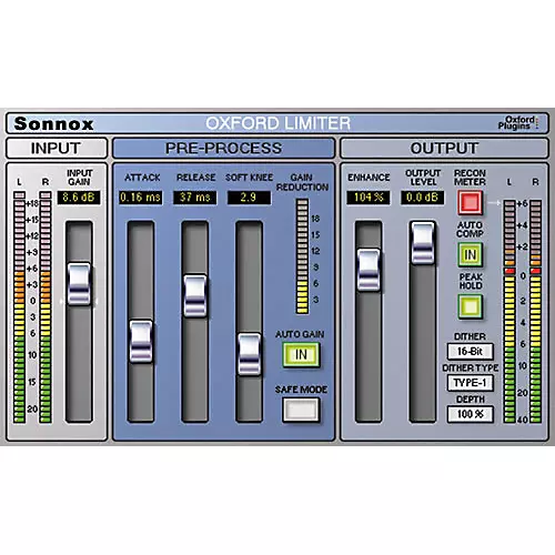 Sonnox Oxford Limiter (HD-HDX) Software Download