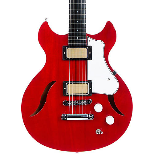 Harmony Comet Semi-Hollow Electric Guitar Trans Red