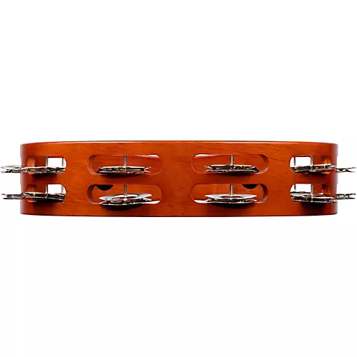 MEINL Wood Tambourine Two Rows Steel Jingles