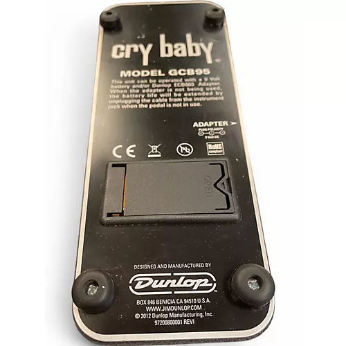Used Dunlop GCB95 Original Crybaby Wah Effect Pedal
