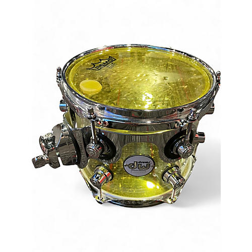 Used DW 8 Piece Design Series Acrylic Clear Drum Kit Clear