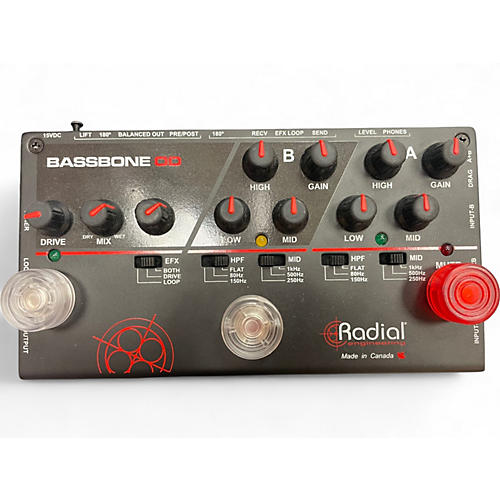 Used Radial Engineering Bassbone Bass Pre DI Bass Effect Pedal
