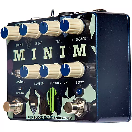Old Blood Noise Endeavors Minim Immediate Ambience Machine Reverb, Tremolo, Delay Effects Pedal Blue
