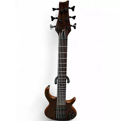 Used Carvin 6 STRING NECK THROUGH Natural Electric Bass Guitar Natural