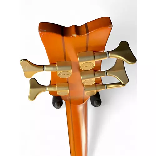 Used Schecter Guitar Research Stiletto Studio 5 String Satin Honey Electric Bass Guitar Satin Honey