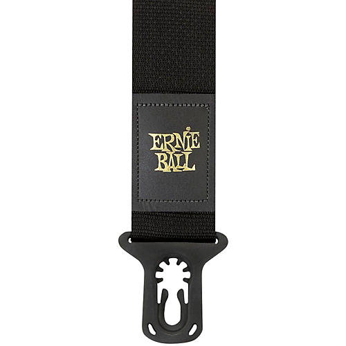 Ernie Ball Poly Lock Guitar Strap Black 2 in.