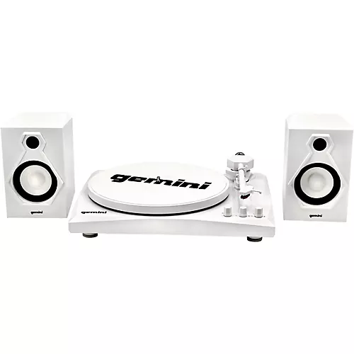 Gemini TT-900WW Vinyl Record Player With Bluetooth and Dual Stereo Speakers White
