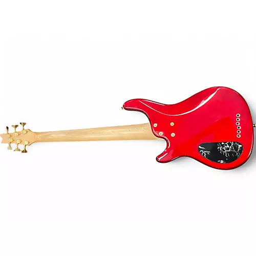 Used Aio WOLF KTB-6 Red Electric Bass Guitar Red