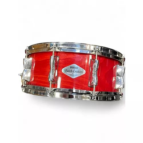 Used Yamaha 14in BEECH CUSTOM RED Drum RED 33