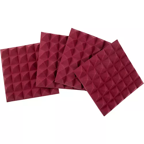 Gator GFW-ACPNL1212P Acoustic Foam Pyramid Panels 2x12x12 (4 Pack) Burgundy