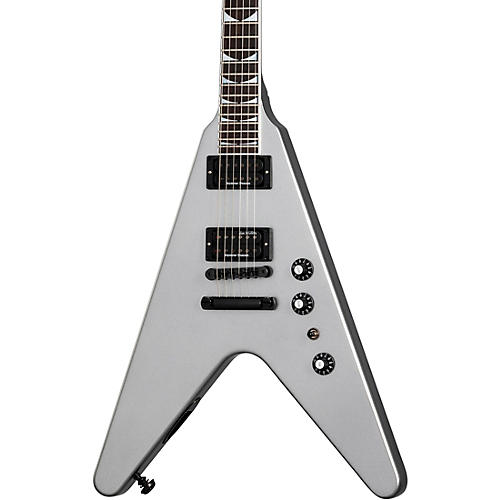 Gibson Dave Mustaine Flying V EXP Electric Guitar Silver Metallic