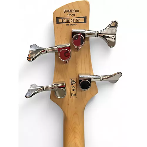 Used Ibanez SRMD200 Black Electric Bass Guitar Black