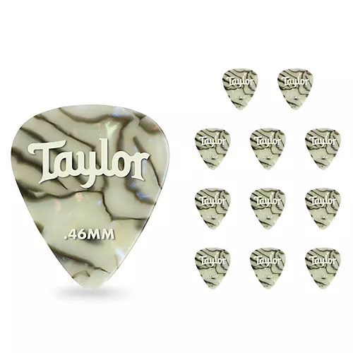Taylor Celluloid 351 Picks, Abalone .46 mm 12 Pack
