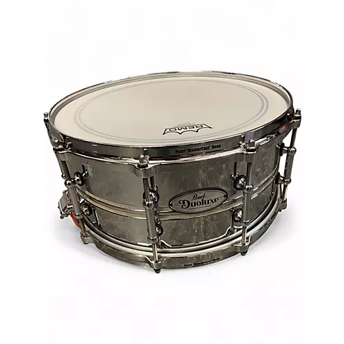 Used Pearl 6.5X14 Duoluxe Inlaid Chrome Over Brass Chrome over Brass Drum Chrome over Brass 15