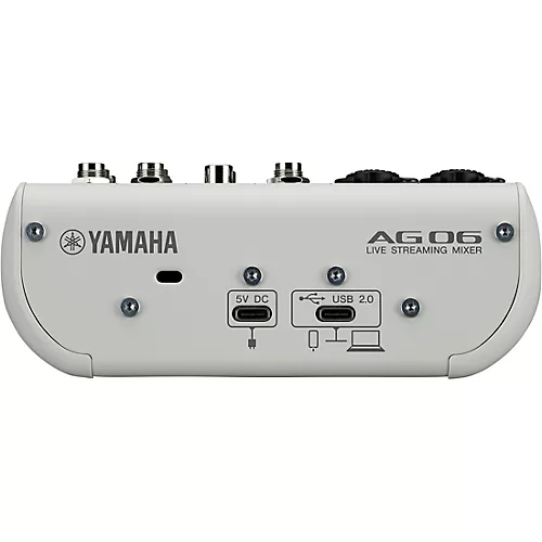 Yamaha AG06MK2 6-Channel Mixer/USB Interface for IOS/Mac/PC White