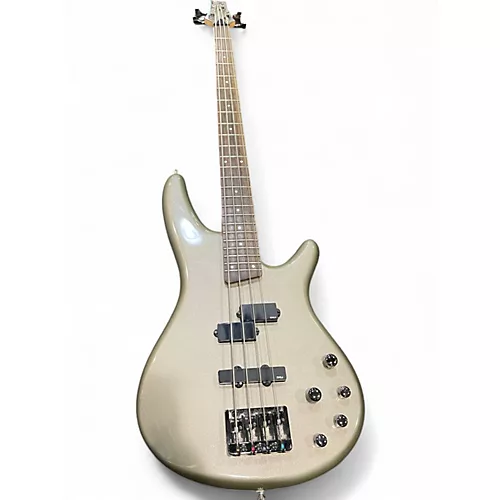Used Ibanez SR400 Silver Electric Bass Guitar Silver