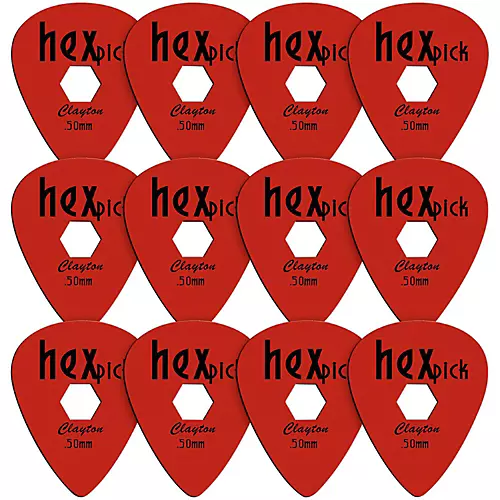 Clayton HexPick Guitar Picks - 12-Pack .50 mm