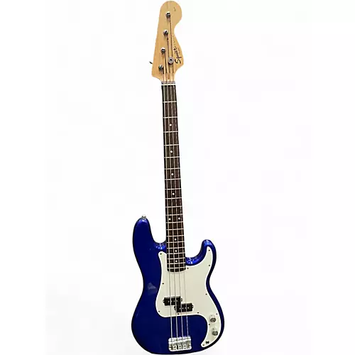 Used Squier P BASS Blue Electric Bass Guitar Blue