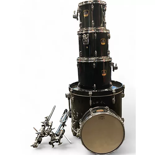 Used Yamaha 5 Piece Stage Custom Advantage Green Drum Kit Green