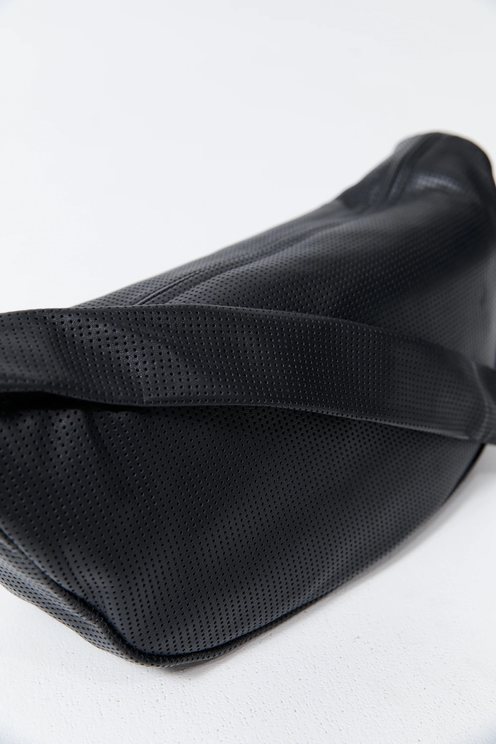 Perforated Crescent Bag - Black
