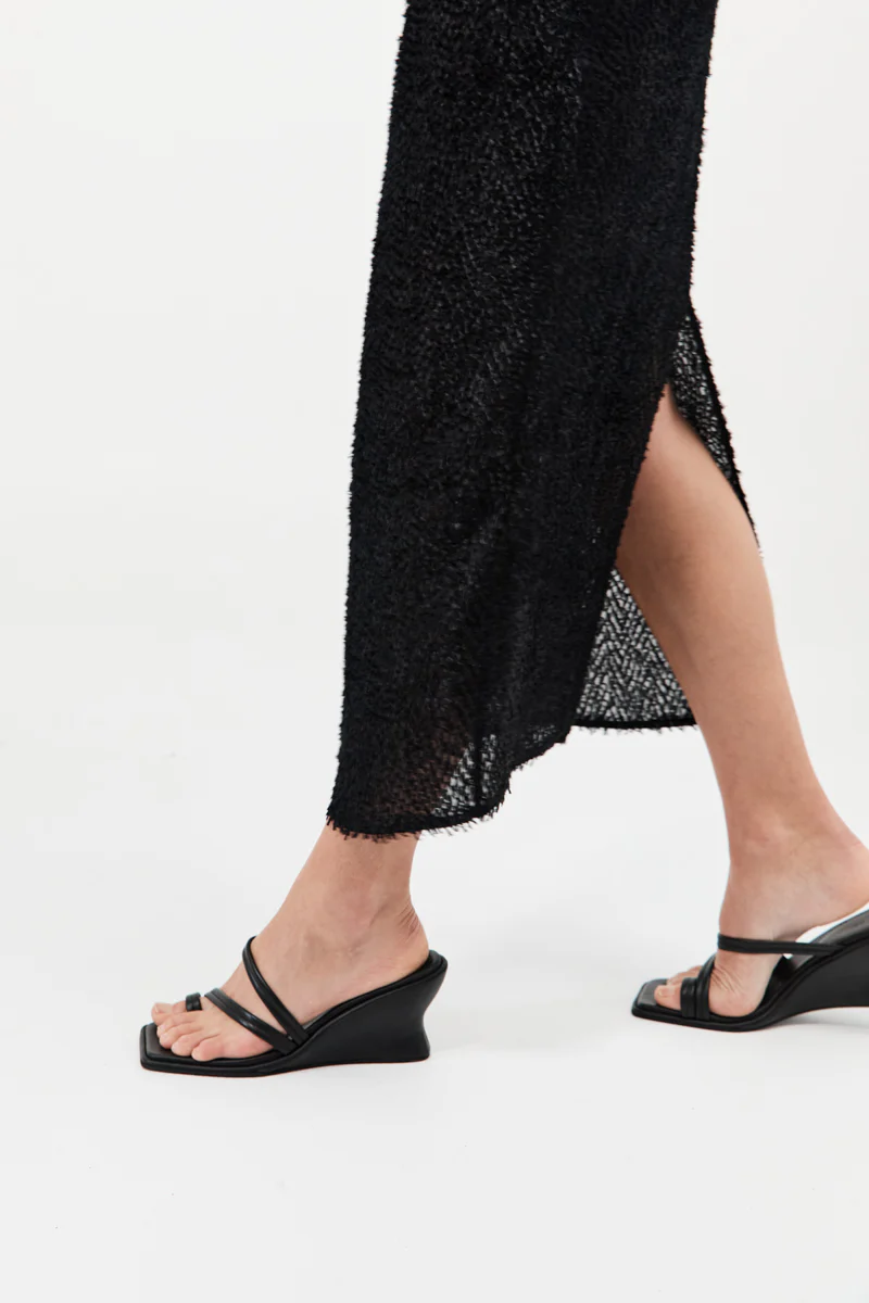 Soft Strap Contour Wedge - Black