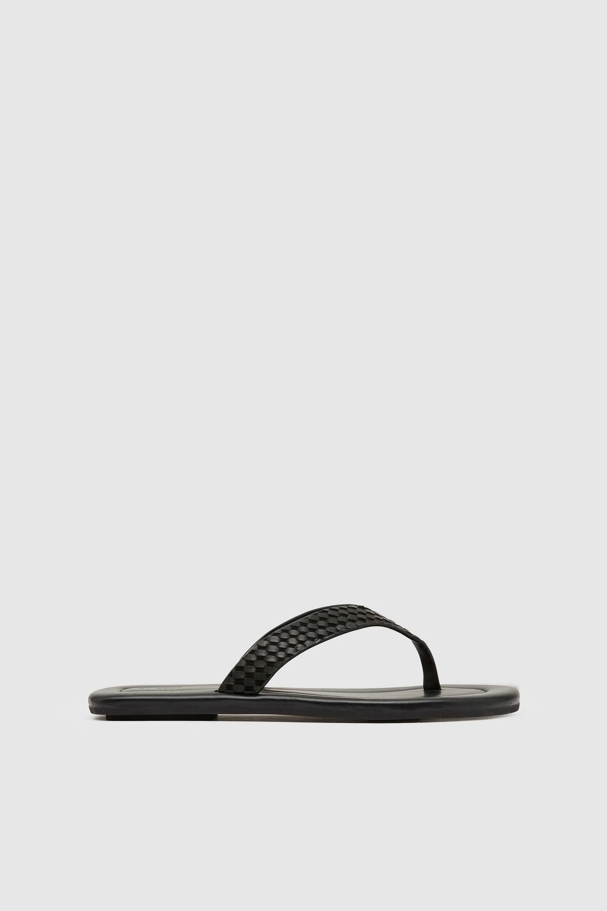 Lattice Weave Thong - Black