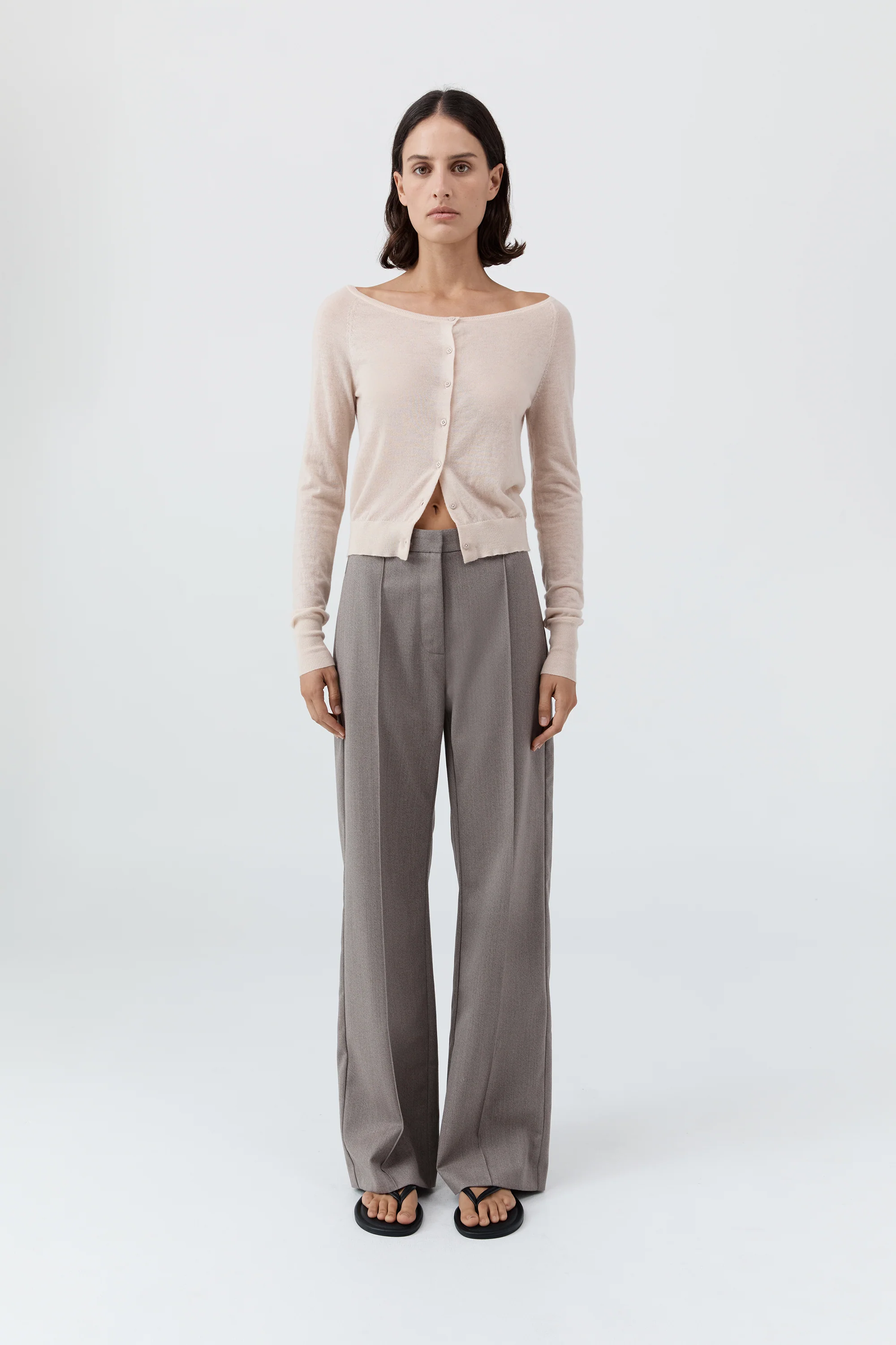 Merino Wool Ballet Cardigan - Powder