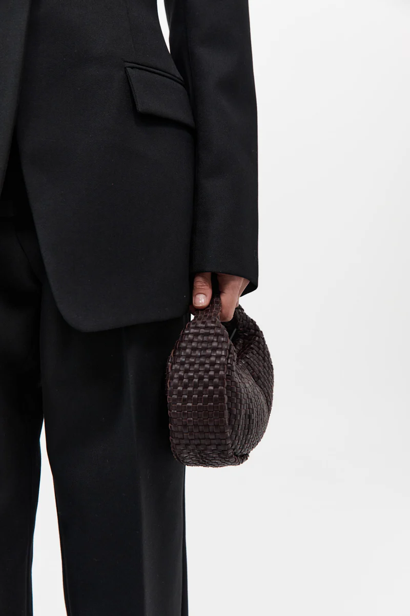 Lattice Weave Mini Bon Bon Bag - Port