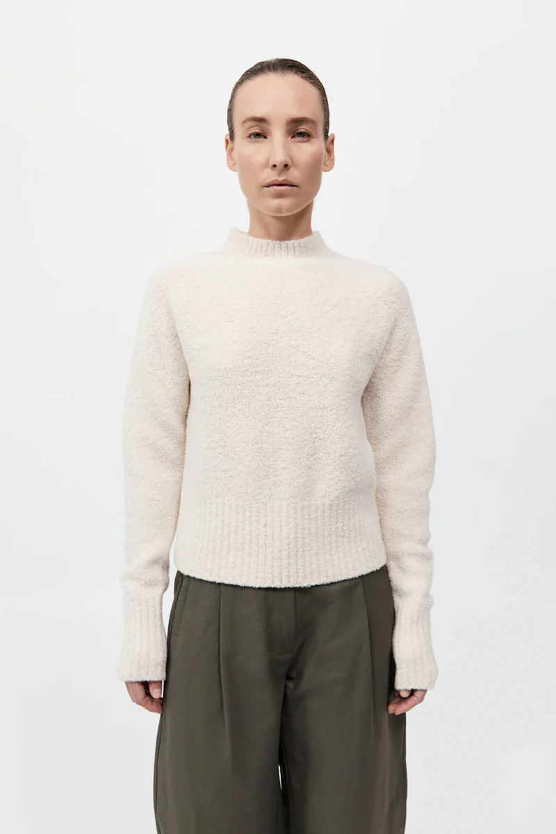 Boucle Wool Jumper - Off White