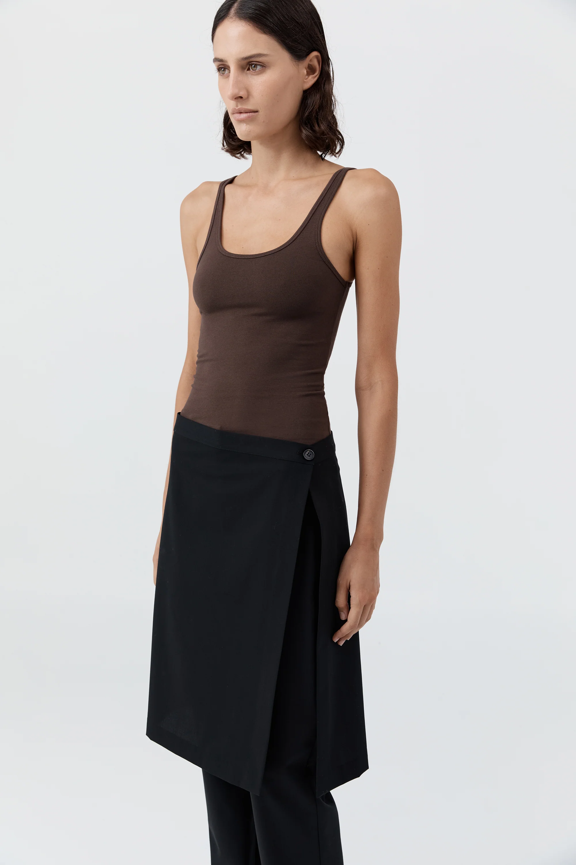 Soft Jersey Slim Scoop Tank - Liqueur