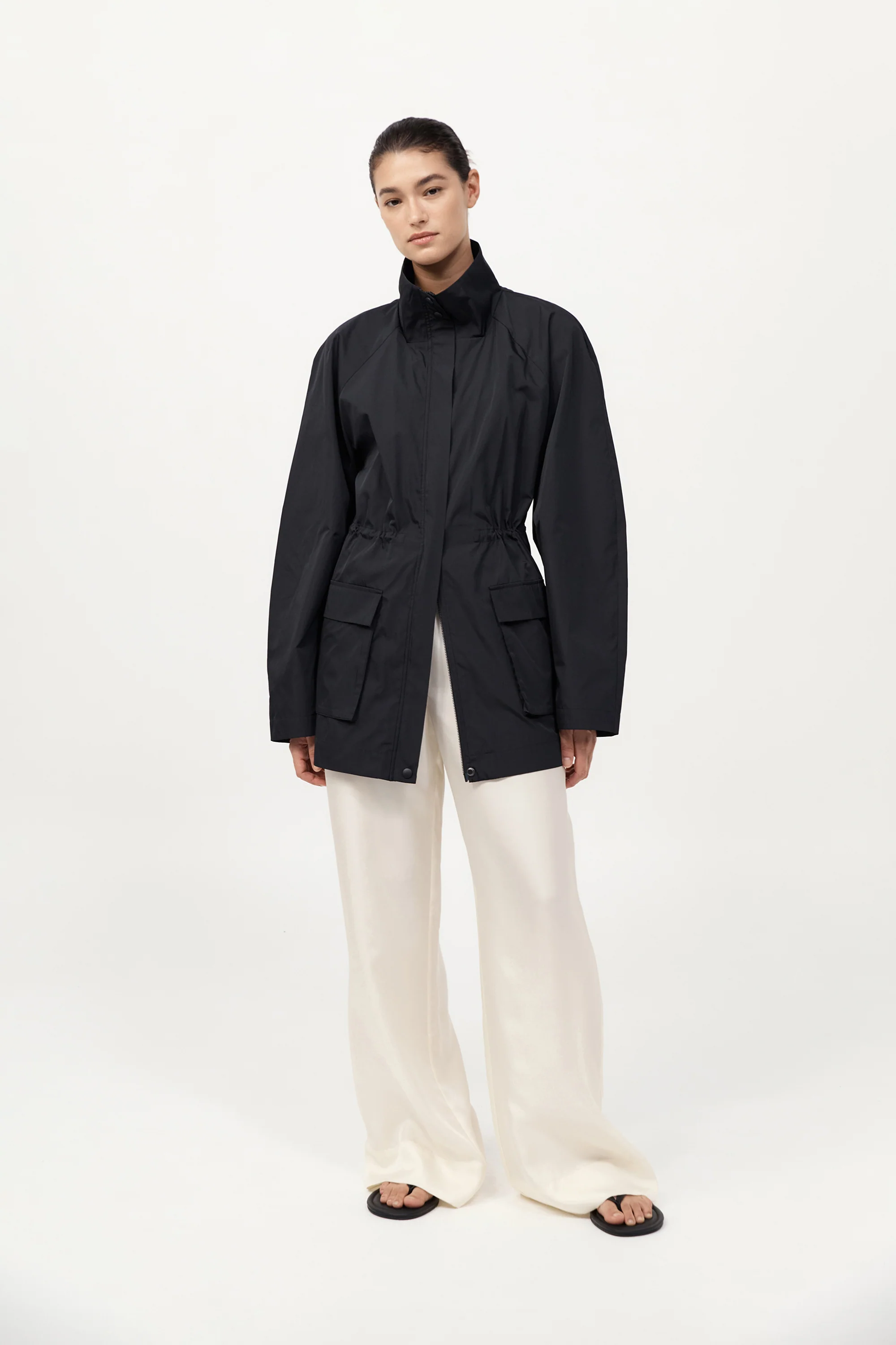 Paper Taffeta Parka - Black