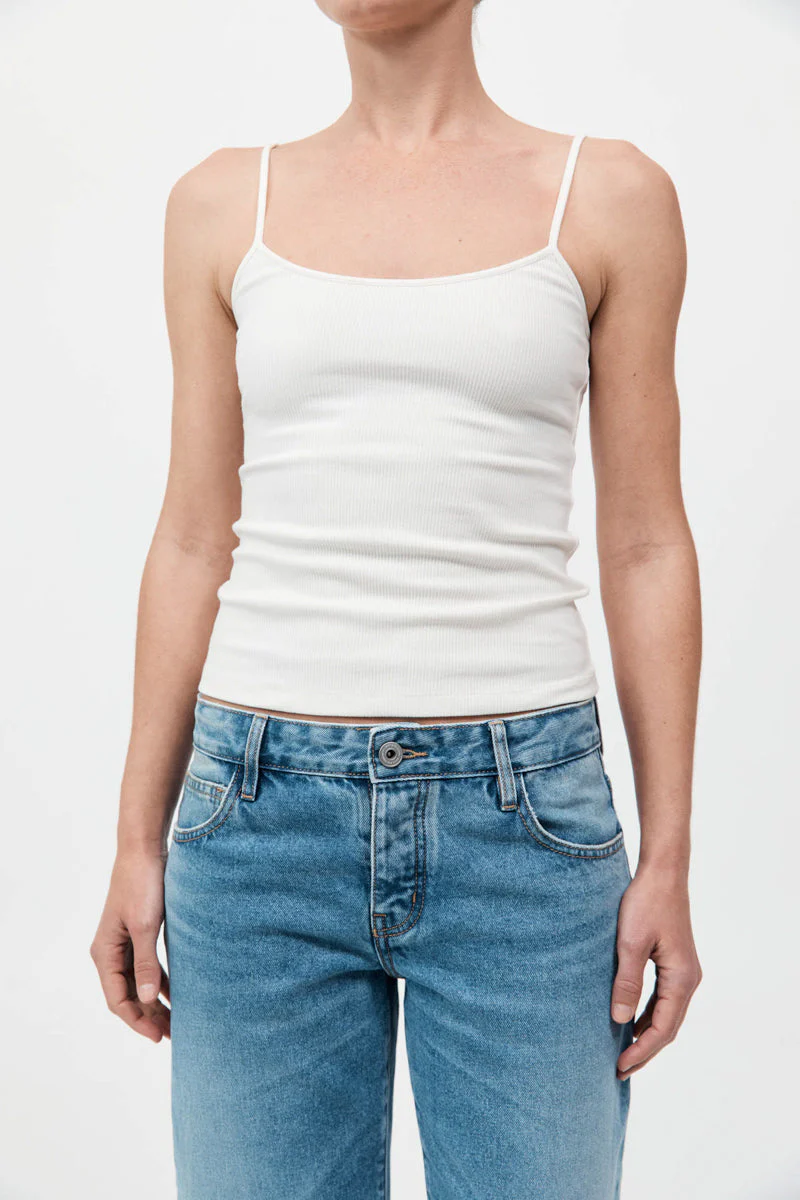 Rib Cami - White