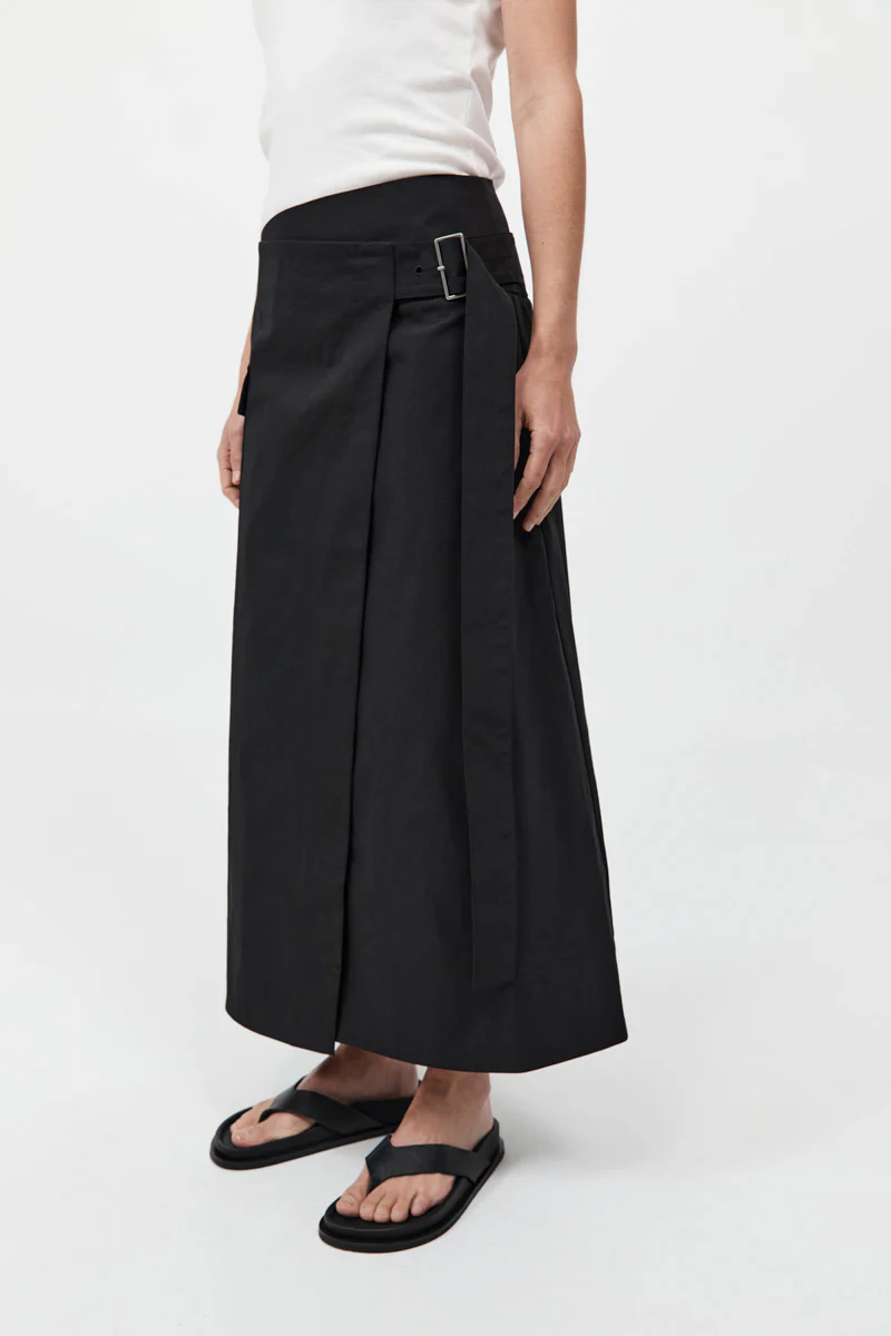Utility Wrap Skirt - Black