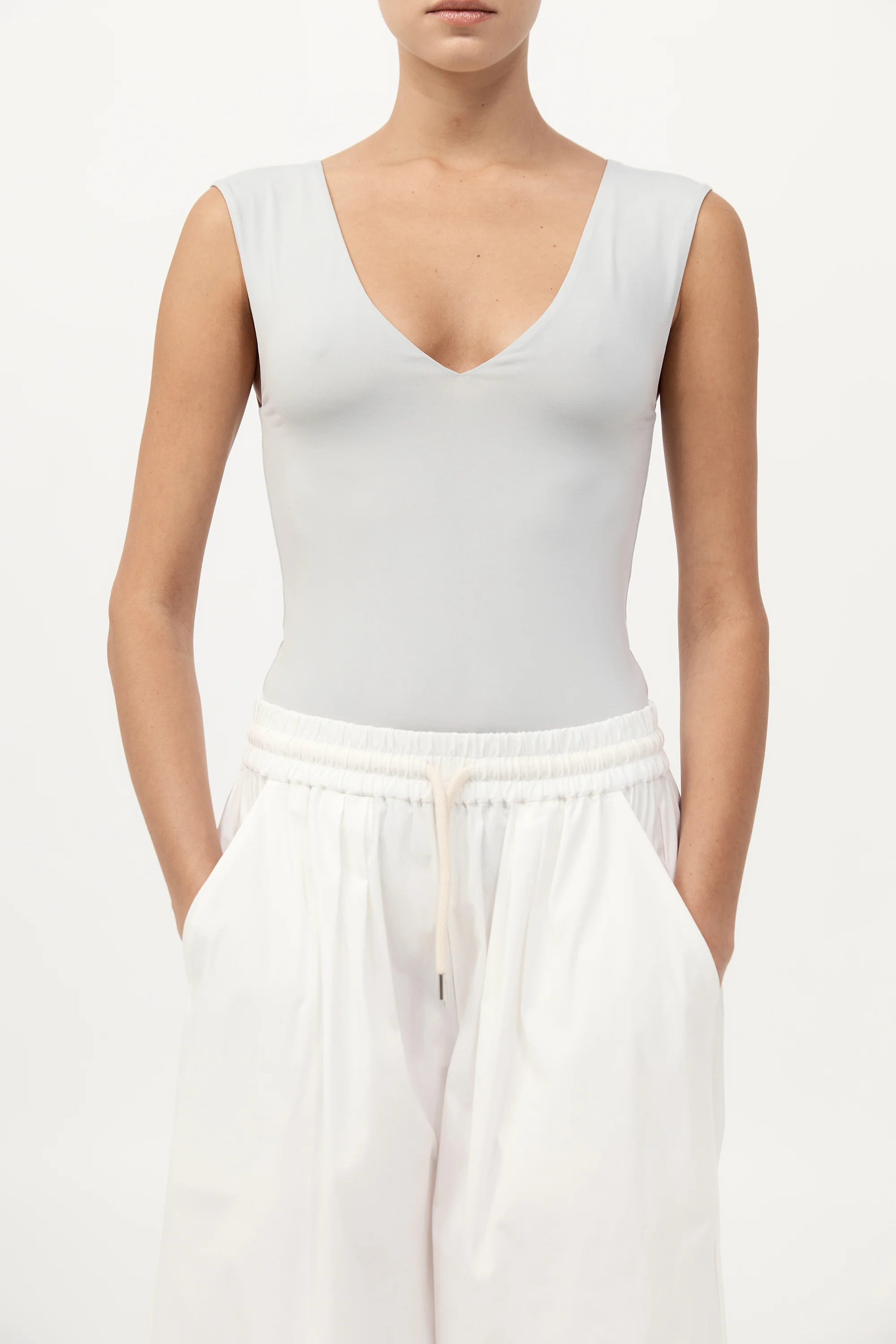 90s Cupro Top - Silver