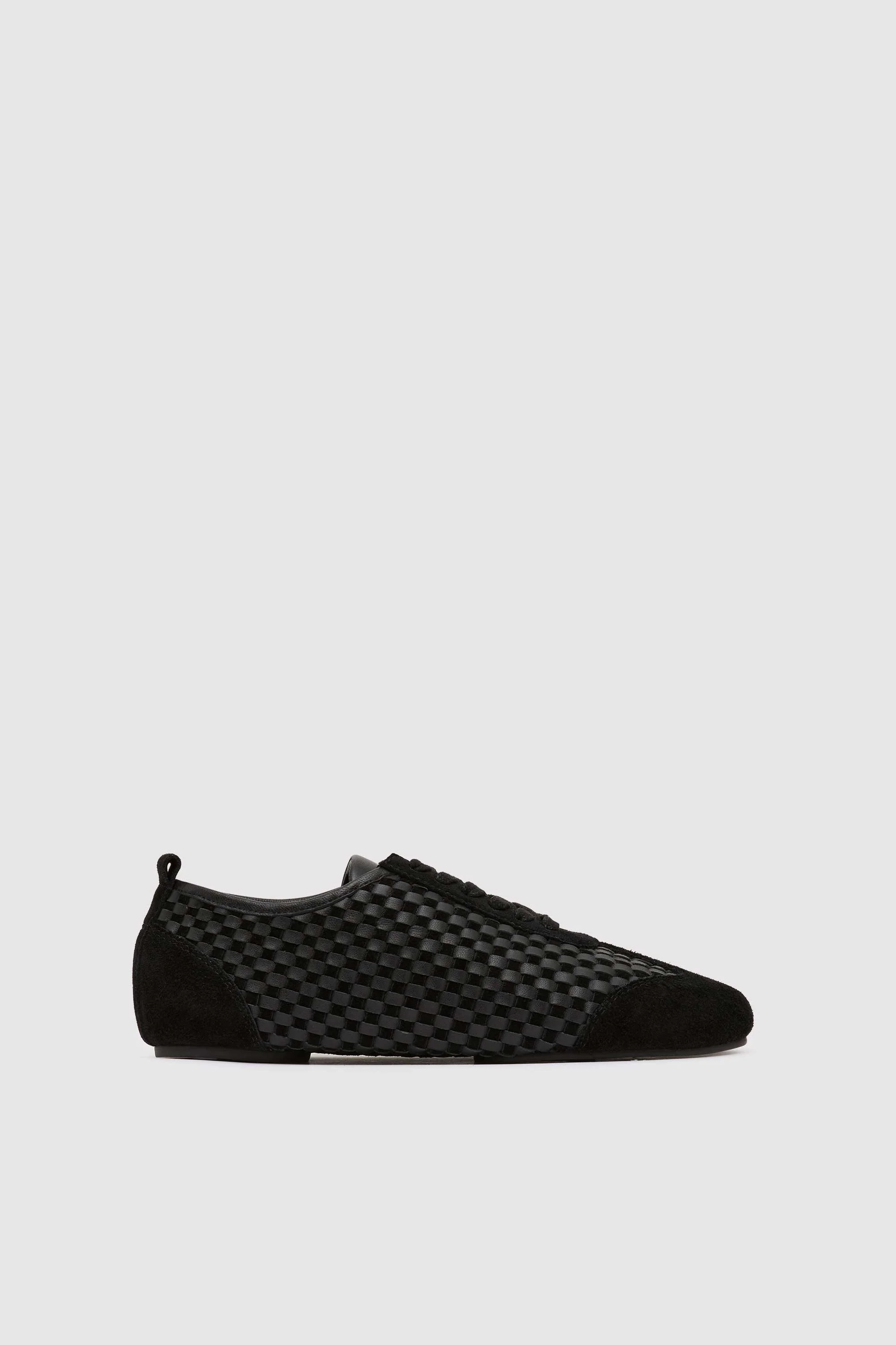 Lattice Weave Ballet Sneaker - Black