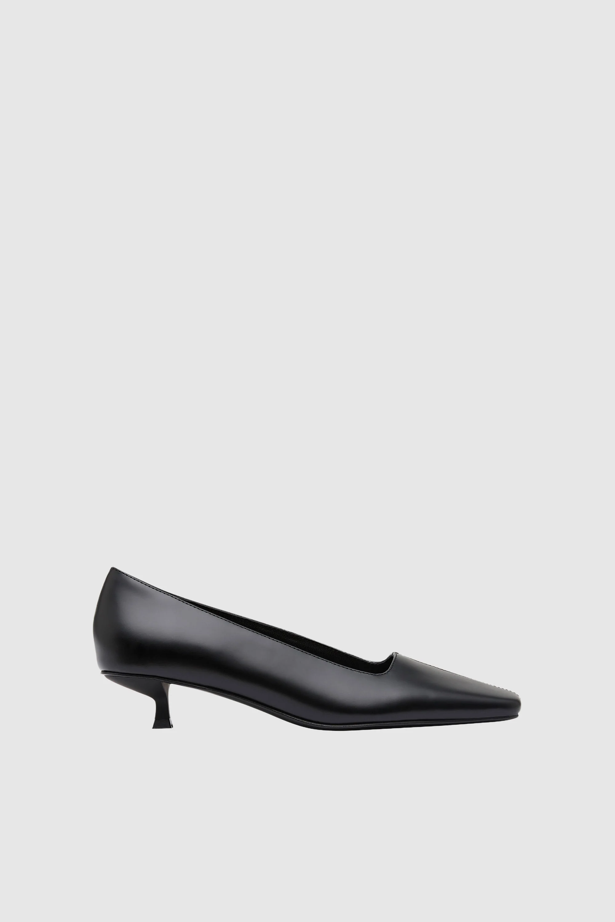 Square Toe Pump - Black